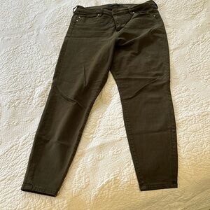 Liverpool jeans Size 14. Worn once, stretchy olive green skinny jeans